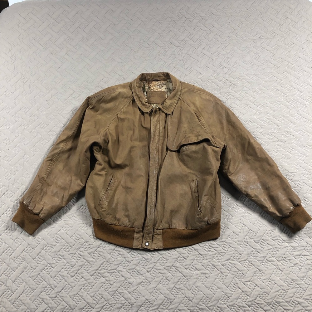 Vintage Marlboro Adventure Team Brown Leather Jacket Men's Medium